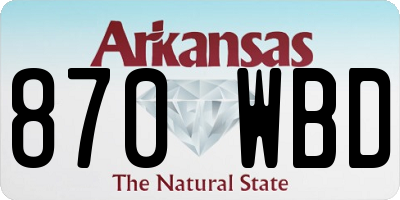 AR license plate 870WBD