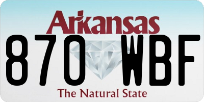 AR license plate 870WBF