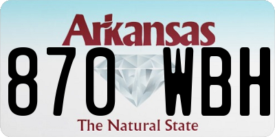 AR license plate 870WBH