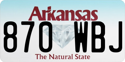 AR license plate 870WBJ