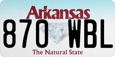 AR license plate 870WBL