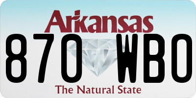 AR license plate 870WBO