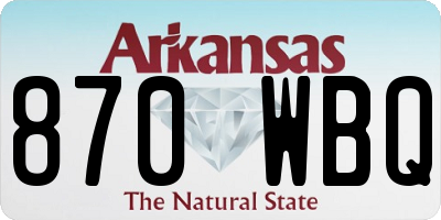 AR license plate 870WBQ