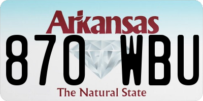 AR license plate 870WBU