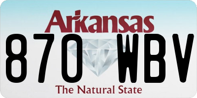 AR license plate 870WBV