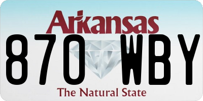 AR license plate 870WBY