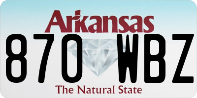 AR license plate 870WBZ