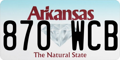 AR license plate 870WCB