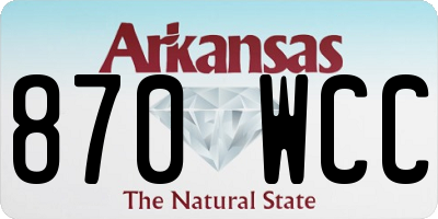 AR license plate 870WCC