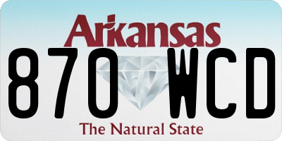 AR license plate 870WCD
