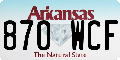 AR license plate 870WCF
