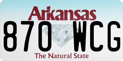 AR license plate 870WCG