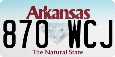 AR license plate 870WCJ