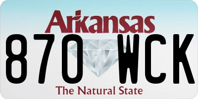 AR license plate 870WCK