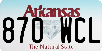 AR license plate 870WCL