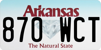 AR license plate 870WCT