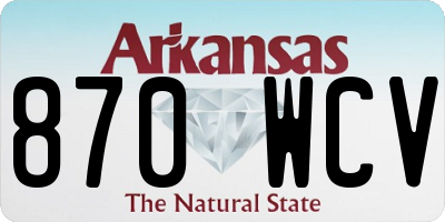 AR license plate 870WCV