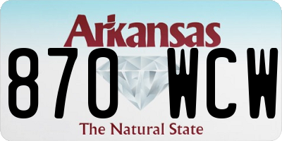 AR license plate 870WCW