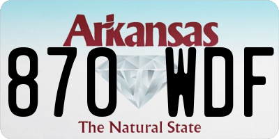 AR license plate 870WDF