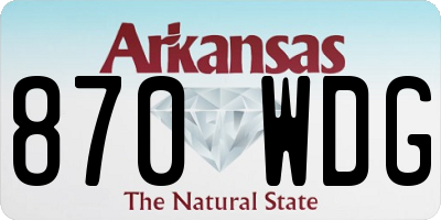 AR license plate 870WDG