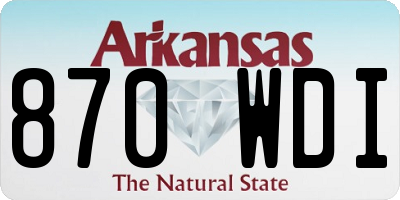 AR license plate 870WDI