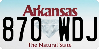 AR license plate 870WDJ