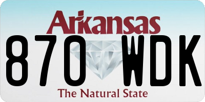 AR license plate 870WDK
