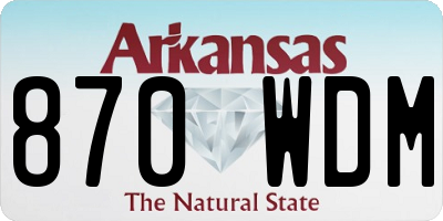 AR license plate 870WDM