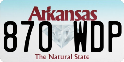 AR license plate 870WDP