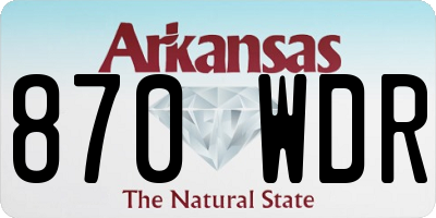 AR license plate 870WDR