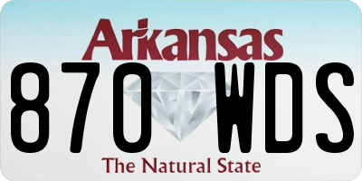 AR license plate 870WDS