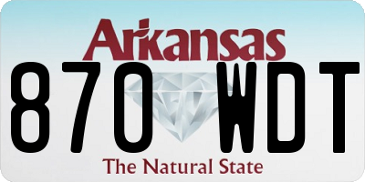 AR license plate 870WDT