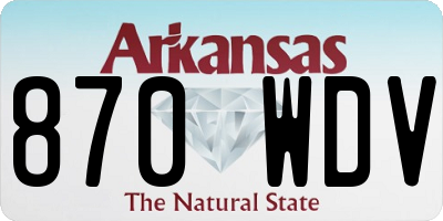 AR license plate 870WDV