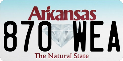 AR license plate 870WEA