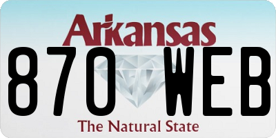 AR license plate 870WEB