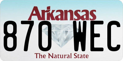 AR license plate 870WEC