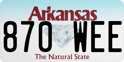 AR license plate 870WEE
