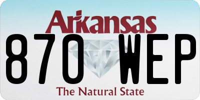 AR license plate 870WEP