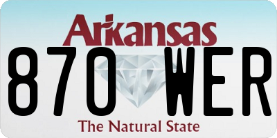 AR license plate 870WER