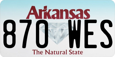 AR license plate 870WES