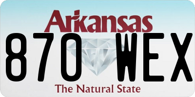 AR license plate 870WEX