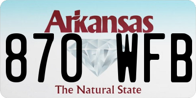 AR license plate 870WFB