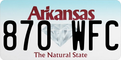 AR license plate 870WFC