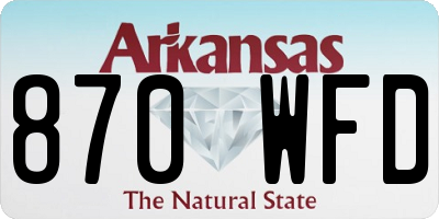 AR license plate 870WFD