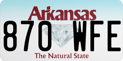 AR license plate 870WFE