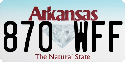 AR license plate 870WFF