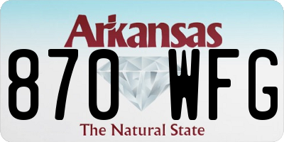 AR license plate 870WFG