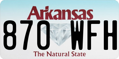 AR license plate 870WFH