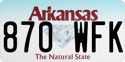 AR license plate 870WFK