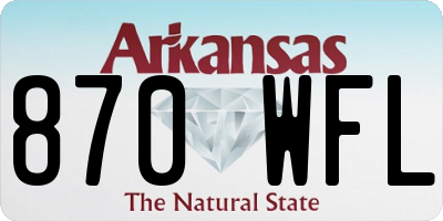 AR license plate 870WFL